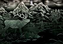 Elk Glass Etching(View larger picture)