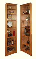 Solid Oak Corner Units (click for larger photo)