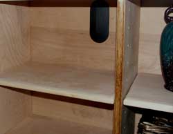 Custom Built Window Surround - Installed Unfinished Closeup Plug Cover