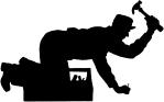 Artisans of the Valley - Graphic image for contract example man working outline