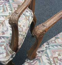 Four Victorian Chairs - Before Restoration Arms 2