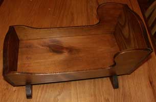 Hand Made Pine Doll Cradle Restoration Complete Top