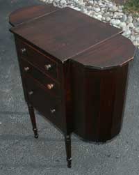 Victorian Sewing Table Restoration Complete Right Angle