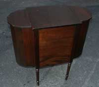 Victorian Sewing Table Restoration Complete Back