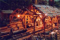 Example wood saw mill in operation