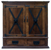 Artisans of the Valley - Custom Quarter Sawn Oak New Wave Gothic Entertainment Center