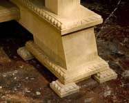 Artisans of the Valley - 2007 Gothic Table Project - Foot End Closeup Before End Cap