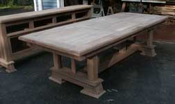 Hand Made Custom Solid Walnut New Wave Gothic Dining Table by Artisans of the Valley - In Progress - Dryfit Table Structure