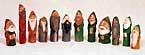 Hand carved custom gnombes and santa figures