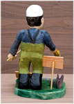 Artisans of the Valley - Hand Carved & Painted Fisherman - Back View