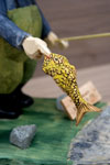 Artisans of the Valley - Hand Carved & Painted Fisherman - Fish Closeup