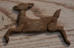 Deer Ornament Applique Stained