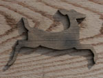 Deer Ornament Applique Unfinished